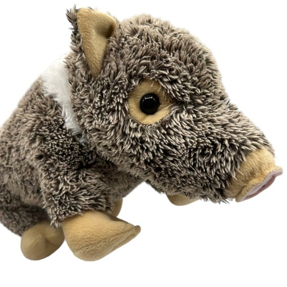 Fiesta JAVELINA Aardvark Plush Stuffed Animal 15" Bear Stuffed Brown White Toy - Picture 1 of 6